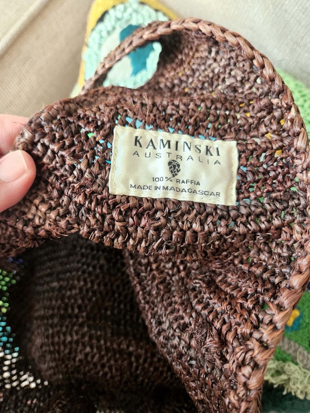 Helen Kaminski Brown Woven Crossbody Tote - Picture 10 of 12